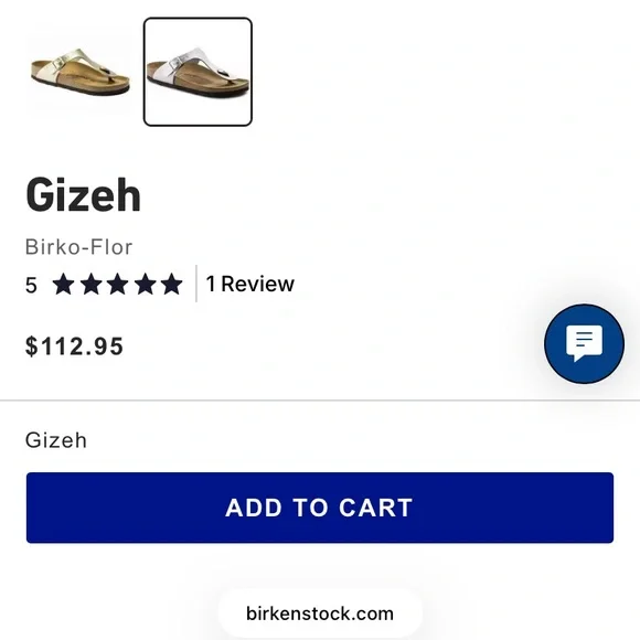 Birkenstock Gizeh BS Silver Sandals - Picture 8 of 8